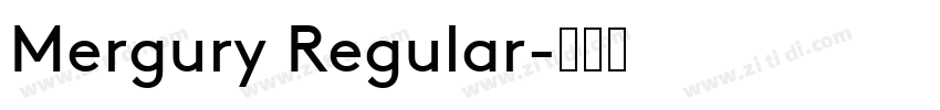 Mergury Regular字体转换
